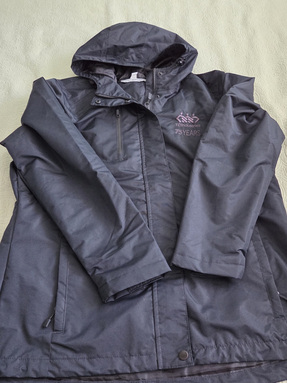 Navy Hooded All-WeatherJacket - TDI-75 Yrs